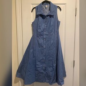 Denim Flare Dress (NWOT)